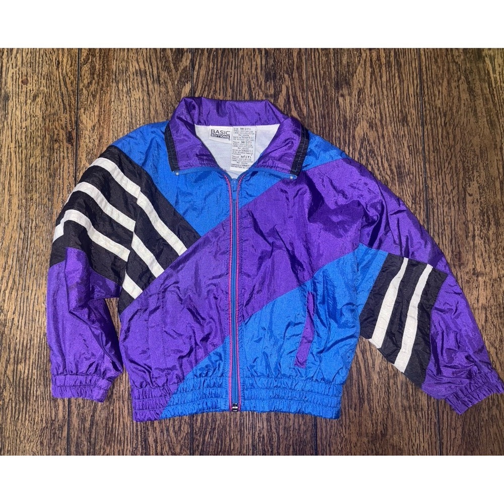 Vintage basic editions toddler retro jacket purple 3t